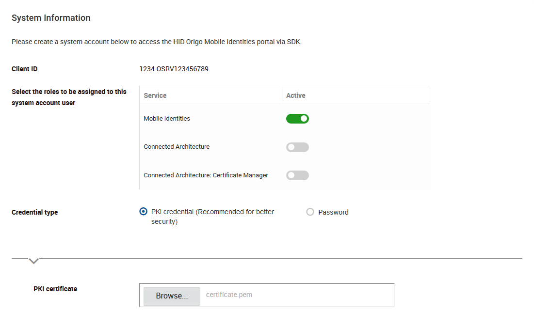 System Account Creation